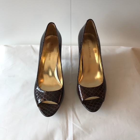 Enzo Angiolini Peep Toe Pumps - Picture 3 of 10